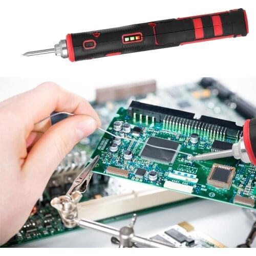 USB Portable Wireless Solder Iron Household LED Light Rechargeable Lithium Battery Electric Cordless Soldering Iron Kit