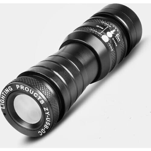 USB LED T6 flashlight High Power LED Torch Zoomable Flashlight torch Flash light Lamp for built-in 26650 battery Outdoor Sports