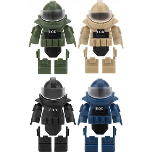 Military Figures Bomb Disposal Suit Accessories Building Block Modern Police soldier Vest Equipment Model Mini Parts Bricks Toy
