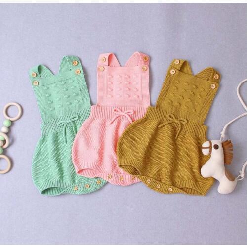 Knitted Baby Clothes Newborn Baby Romper Cotton Toddler Infant Baby Jumpsuit Baby Girl Boy Romper Overalls Onesie Clothes