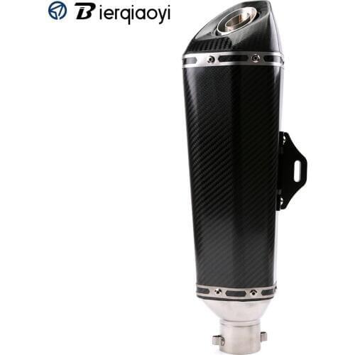 Exhaust Motorcycle Muffler Exhaust Pipe Racing Escape Muffler System Universal 51mm Scooter Exhaust Pipe Carbon Fiber Muffler