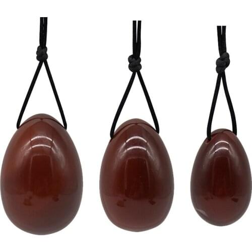 Red Agate Yoni Egg Jade Eggs Women Kegel Exerciser Jade Massager Vaginal Muscles Tightening Ball Crystal Kegel Eggs