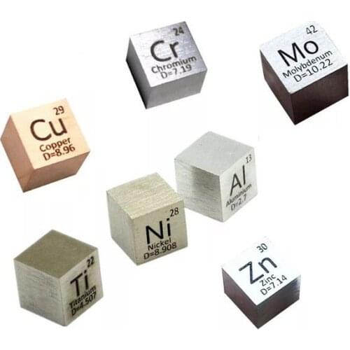 10mm Element Cube Zinc Niobium Molybdenum Tin Tungsten Bismuth Lead Antimony Titanium Iron Cobalt Nickel Copper