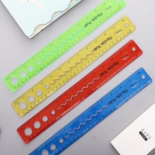 1X 20/30cm Creative Stationery Student Ruler Foldable Ruler Home Office School Kids Metric Tool Rewarding Promotional Gift