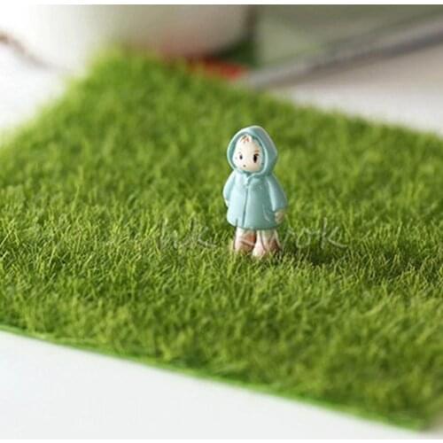 4Pcs Green Lawn Miniature Garden Ornament DIY Dollhouse Mushroom Pot Decoration