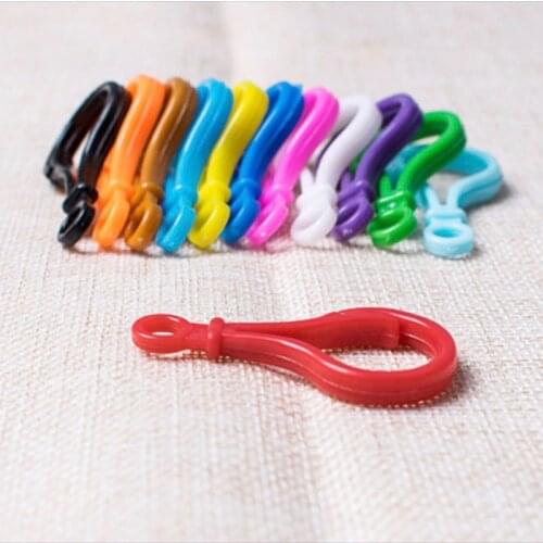 50pcs/lot High Quality 5cm colorful acrylic Lobster Clasps Hooks key chain DIY lobster clasp Hooks for Jewelry Findings
