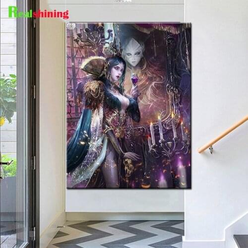 Full Drill Square/Roun Jealous Queen Diamond embroidery Diamond Painting Gothic Woman cross stitch diy Diamond mosaic Gift N2269