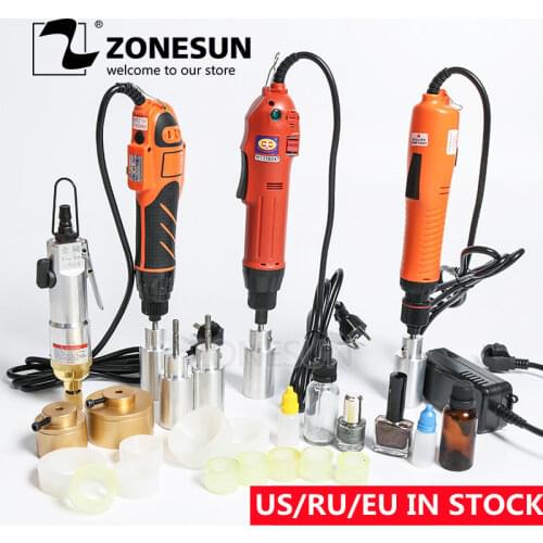 ZONESUN Optional Mix Up Capping Machine Portable Automatic Electric With Security Ring Bottle Capper Screwing Sealing Machine