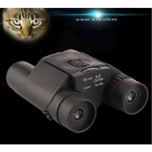 New 8X25 handheld night vision binoculars professional outdoor high magnification HD portable waterproof green laser binoculars