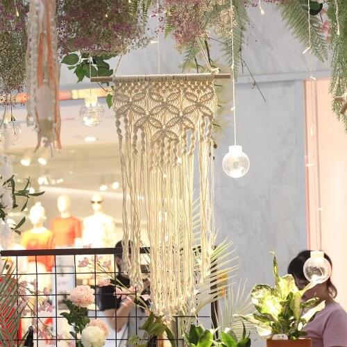 Bohemian butterfly pattern wall hanging Macrame Woven Wall Art Macrame Tapestry - Boho hand decorated wall pendant