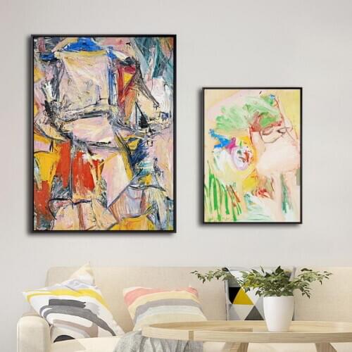 Home Decoration Print Art Wall Pictures For Living-room Poster Canvas Paitings Netherlandish Willem de Kooning Oil Drawings