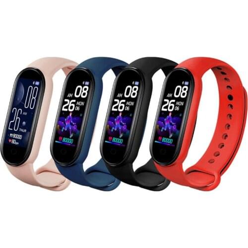 M5 Fitness Pedometer Smart Walk Step Counter Heart Rate Blood Pressure Monitor Bracelet Waterproof Smart Watch For Android/IOS