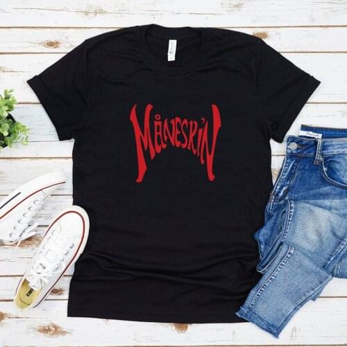 Maneskin Print T-Shirt Damiano David Maneskin Shirt Spring Summer Holiday Streetwear Men/Women Casual T Shirt Hip Hop Tee