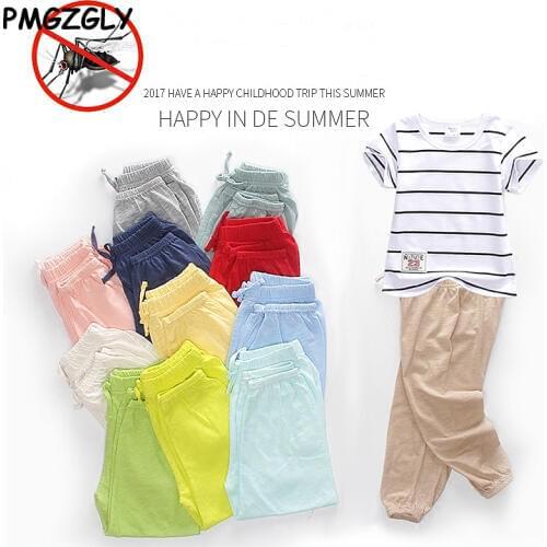 Cotton breathable summer pants for children,boys beach pants,childrens clothing for air conditioning sleep,girls trousers