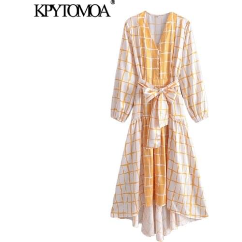 Модные платья в клетку KPYTOMOA China At AliExpress