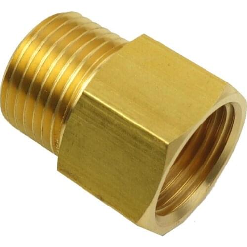 2pcs Brass Pipe Fitting Metric M20x1.5 Male x 1/2" NPT Female Adapter( NPT Thread Diameter:0.72")