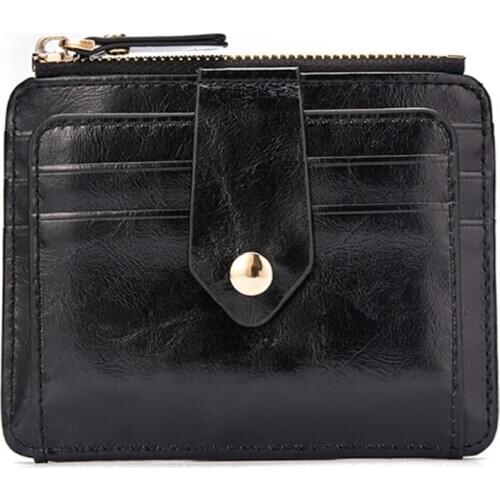 Hot Sale Luxury Men Slim Wallets Fashion Mini Neutral Magic Bifold Wallet PU Leather Small Card Holder Wallet Purse 2 Colors