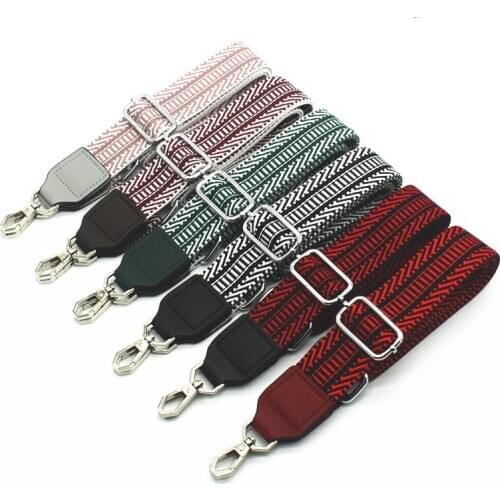 Fashion O Bag Diy Bag Strap For Women Shoulder Bag Hanger Colored Belt Bag Accessories Adjustable Rainbow Handbag Strap