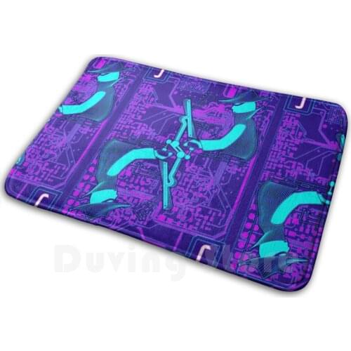 Cb Joker Playing Card 'Digital Erudition For All' Soft Non-Slip Mat Rug Carpet Cushion Circuit Board Joker Electronic
