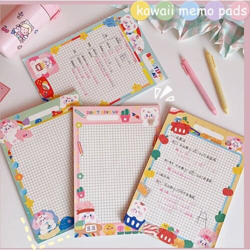 New Arrival Kawaii Daily Memo Pads Note Paper Monthly Planner To Do It Check List Notepad Paperlaria School Stationery