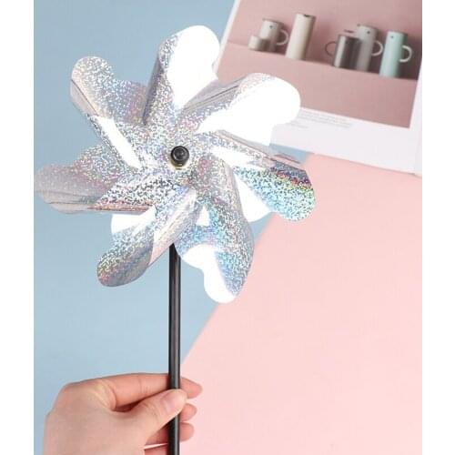 7 Leaves Bird Repeller Windmill Spinner for Outdoor Vegetable Garden Yard Decor