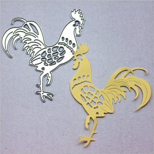 PANFELOU Metal craft Mighty rooster paper die cutting dies for Scrapbooking/DIY Valentines day wedding New year cards