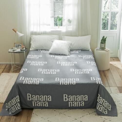 100% Cotton Flat Sheet Single Double Bed Flat Bed Sheet For Children Adults King Queen Size (No Pillowcase) Home Textile