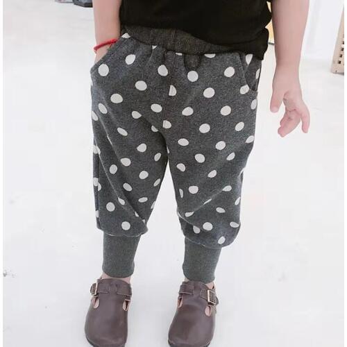 Elastic Waist For 12M- 5Yrs 2019 Baby Boys Girls Spring Autumn Dot Harem Pants Kids Clothes Children Casual Sweatpants Trousers