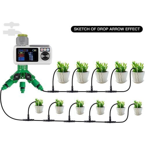 2020Waterproof Intelligent Auto Watering Device Solar Energy Charging Potted LCD Screen Drip Irrigation System Water Pump Timer