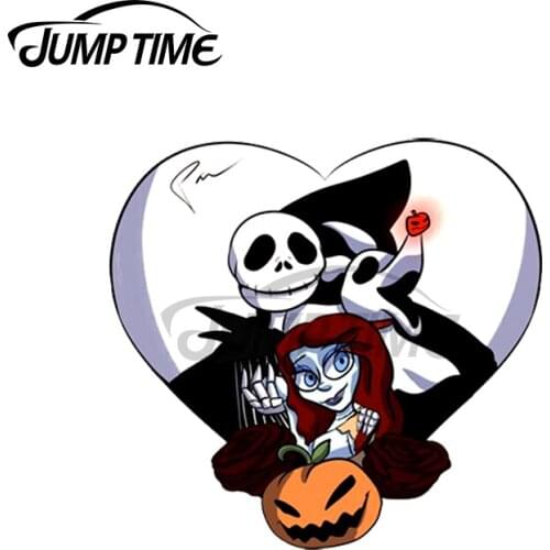 Jump Time 13 x 9cm For Nightmare Before Christmas Car Sticker DIY Vinyl Occlusion scratch Waterproof Vinyl Motorcycle Decal Gift