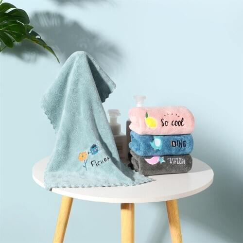 29x62CM Coral Fleece Absorbent And Non-Shedding Dry Hair Towel Household Wet And Dry Bath Towels