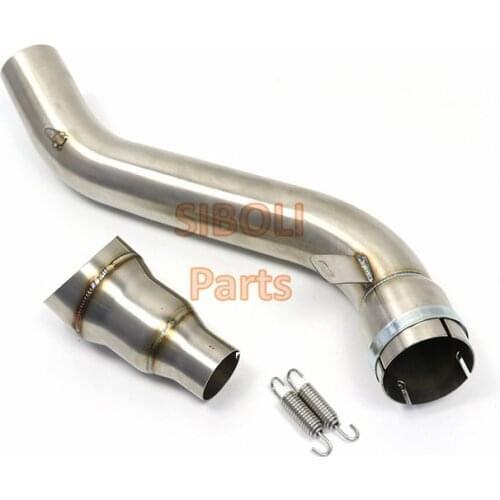 Slip On 2.4in Exhaust Link Pipe Mid-Pipe Catalytic Converter Removed For Honda CB650F/CBR650F CBR650 2014 2015 2016 2017 2018