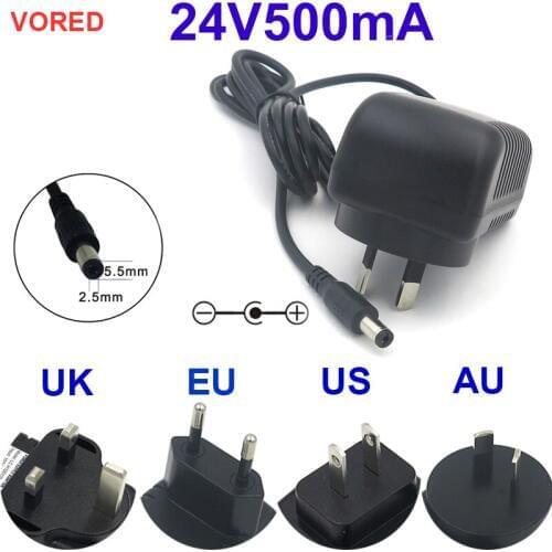 Output 24V500mA Charger Power Supply Adapter US/EU/UK/AU Plug Converter DC 5.5*2.5mm for Aroma Diffuser Fast shipping