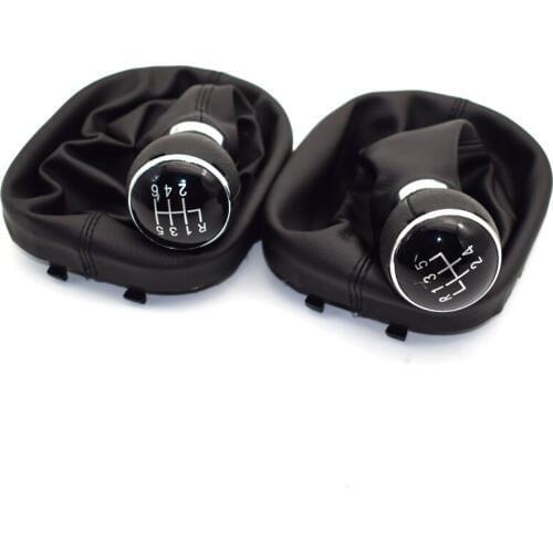 High quality Car Gear Shift Knob Lever Gaitor Boot Cover 5 / 6 Speed For Volkswagen VW Caddy 2 II MK2 Touran 2004-2009