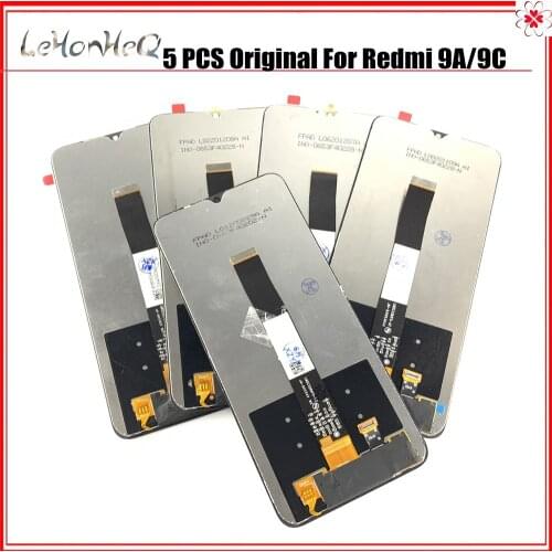 Wholesale 5 Piece/Lot 6.53" For Xiaomi Redmi 9A / 9C LCD Display Screen Touch Digitizer Assembly For Redmi 9A Original LCD Frame