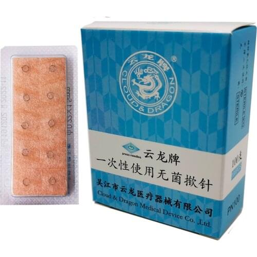 0.22*1.5mm*100pcs Sterile pressing needles for disposable agulhas de acupuntura cloud dragon auricular needle