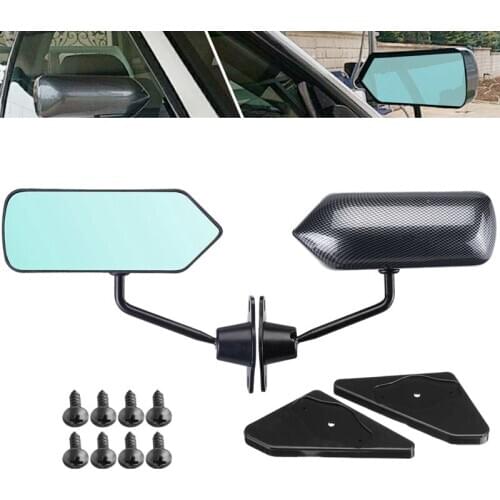 2Pcs Car Racing Universal Side Rear View Mirror Wide Angle Metal Bracket for Mazda 3/For Miata/Mx5/RX7