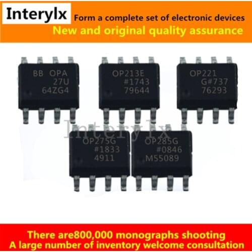 5PCS OP285GS OP275GS OP213ES OP221GS OP27UA OP27U SOP-8 OP285/275/211GSZ OP285G OP275G OP213ESZ Operational Amplifier IC Chip
