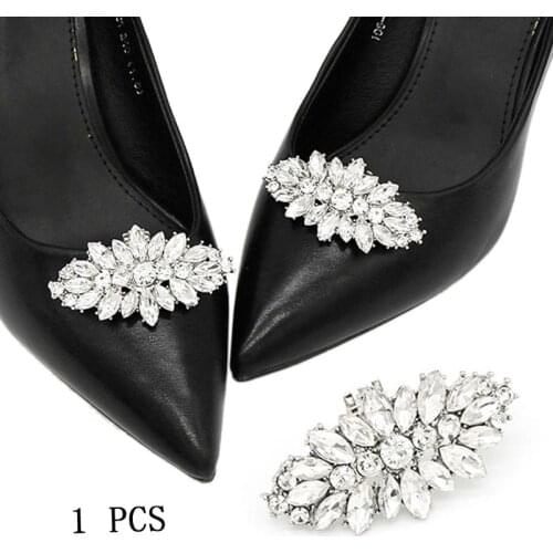 97BC Shoe Clip DIY Rhinestone Decoration Women High Heels Bag Dress Hat Accessories Wedding Fashion Buckle Clips Elegant