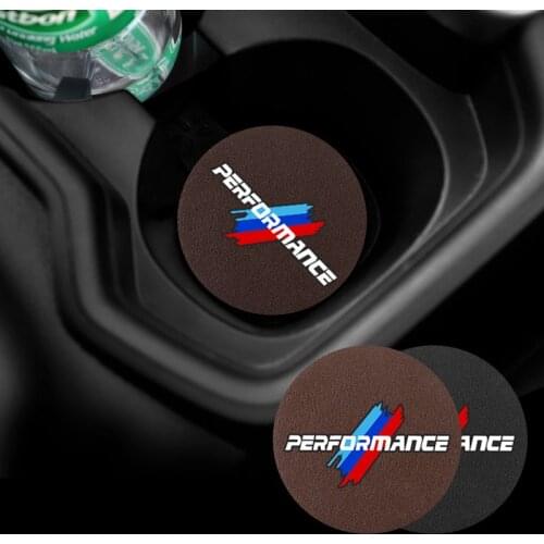 2Pcs PU Leather Car Cup Mat Auto Emblem Coaster Accessories For BMW Mini Cooper X5 X1 G20 E46 E36 F20 F10 F30 E39 E87 E92 F31
