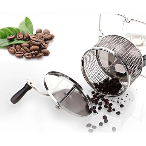 Household Coffee Grinder Bean Grinding Machine Manual Coffee Bean Roasting Machine Small Stainless Steel Roller HB01