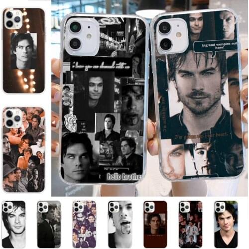 YNDFCNB The Vampire Diaries Damon Salvatore Phone Case for iPhone 8 7 6 6S Plus X 5S SE 2020 XR 11 12 mini pro XS MAX