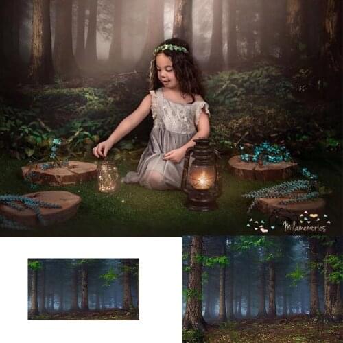 Photography backdrop forest newborn portrait photo background studio Deep forest background for photo studio tree