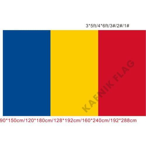 KAFNIK,free shipping 90x150cm/128*192cm/160*240cm/192*288cm big flags Chad national flag for Indoor Outdoor Decorative