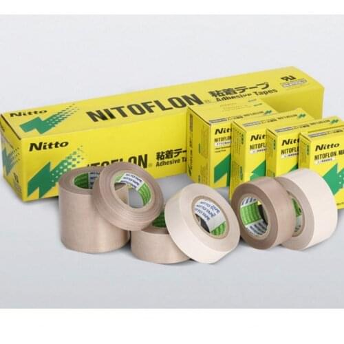 13/19/25/38/50/100/300mm x 10m/Roll T 0.13/0.18mm NITOFLON Fluoroplastic-impregnated Glass-cloth Adhesive Tape No.973UL-S