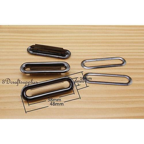 Eyelets metal with washer grommets gunmetal oval 24 sets 38 mm CF22