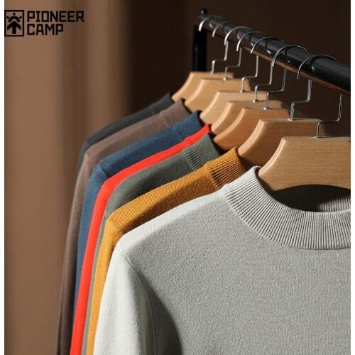 Pioneer Camp 2020 Winter Sweater Men Multicolor Thick Warm Slim Fitness Pullover Mens Clothing AYK01031092