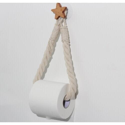 Nordic Solid Wood Toilet Paper Holder Toilet Paper Holder Simple and Fresh Rural Toilet Paper Holder Roll Paper Holder