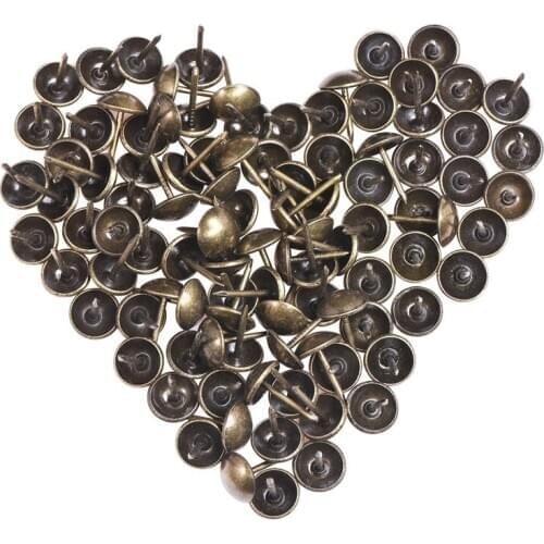 New Upholstery Tacks Antique Brass Furniture Nails Pins, 11x17 mm, 120pcs