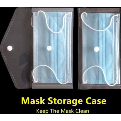 For Disposable Mask Storage Case Portable Travel Organizer Organizer For Cosmetics Food-Grade Material For Mask Storage Box Bag